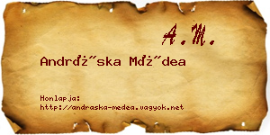Andráska Médea névjegykártya
